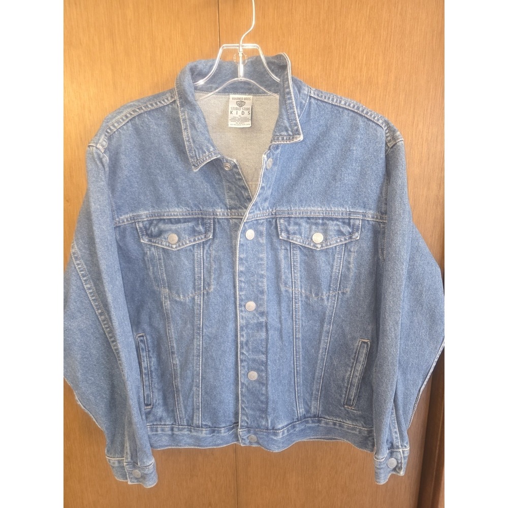 1998 Warner Bros Studio Store Looney Tunes 100% Cotton Denim Kids XLarge Jacket